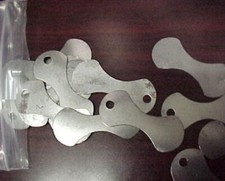 100 BONE Steel Metal Blanks for Hand Stamping Tags crafts/IDs/charms