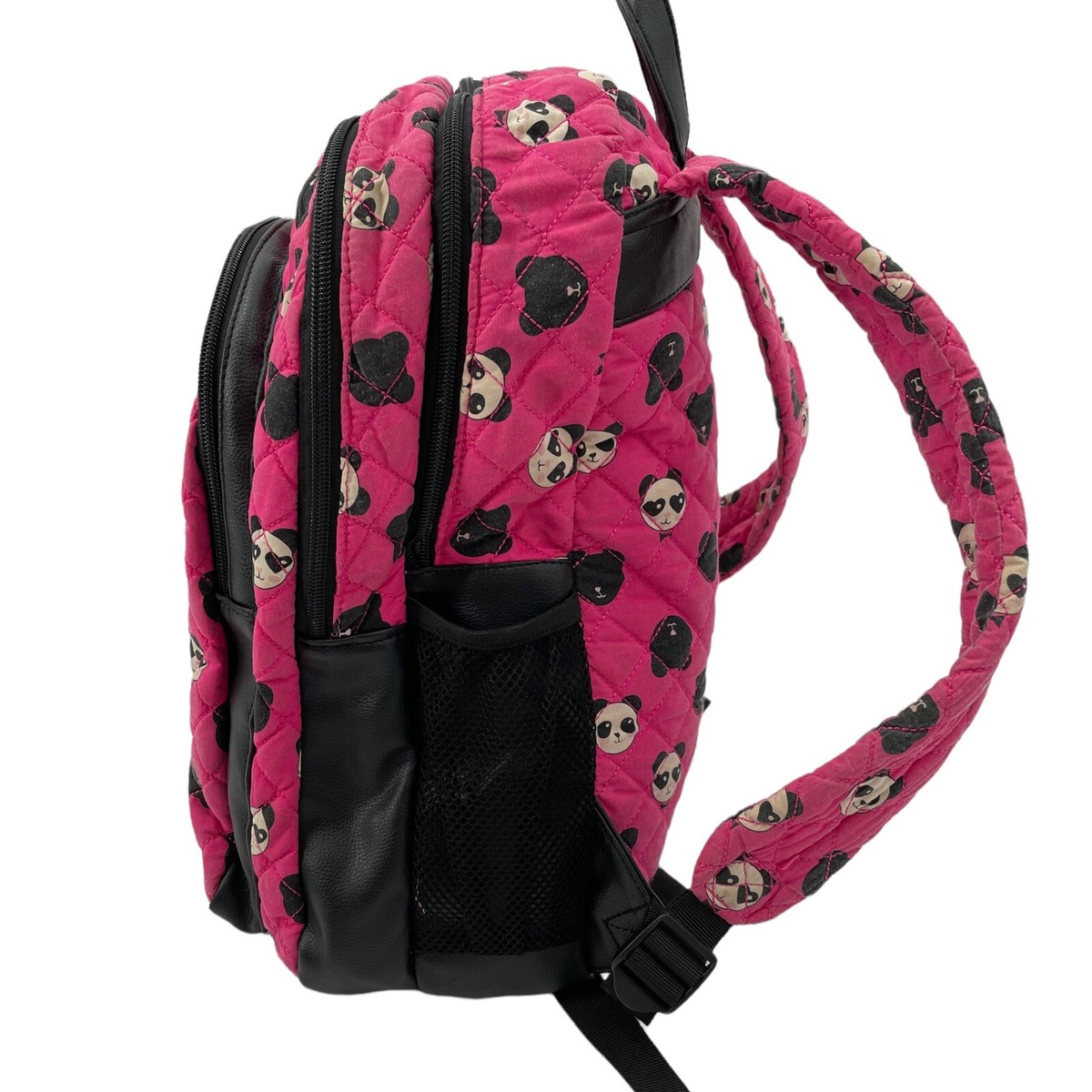 Betsey Johnson Quilted Panda Face Backpack Fuchsia Black  display picture 3