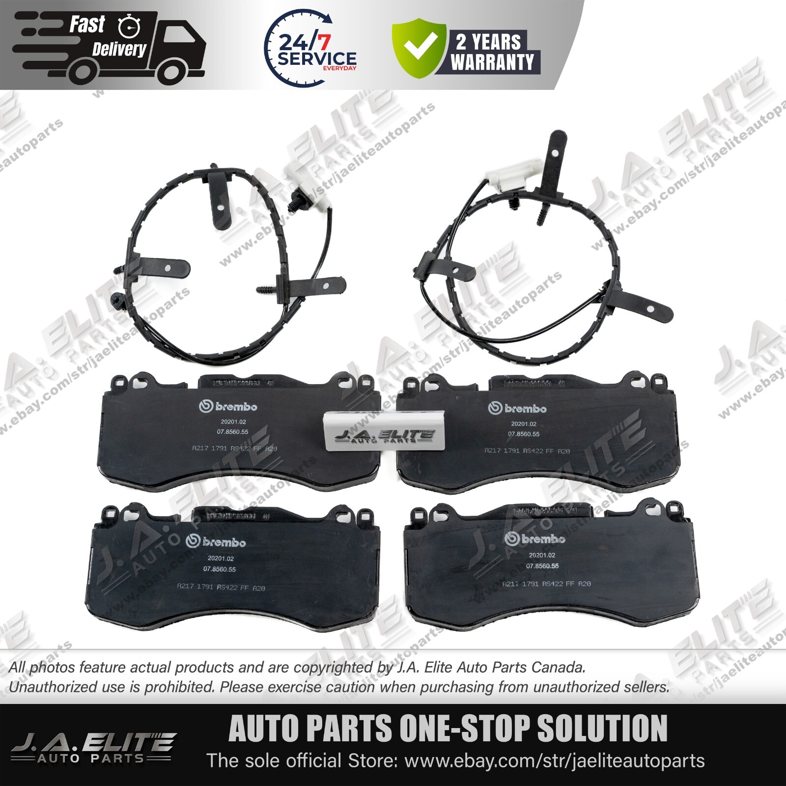 Aston Martin DB11 2018–2022 Front Brake Pads (Non-CCB) • NEW-Fit + Sensor