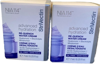 Two (2) Strivectin Re-Quench Water Cream Hyaluronic Moisturizer 7ml New in
