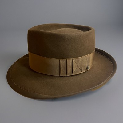 Vintage ADAM EXECUTIVE QUALITY FEDORA Hat, 6 3/4 Brown - MCM Retro Funky