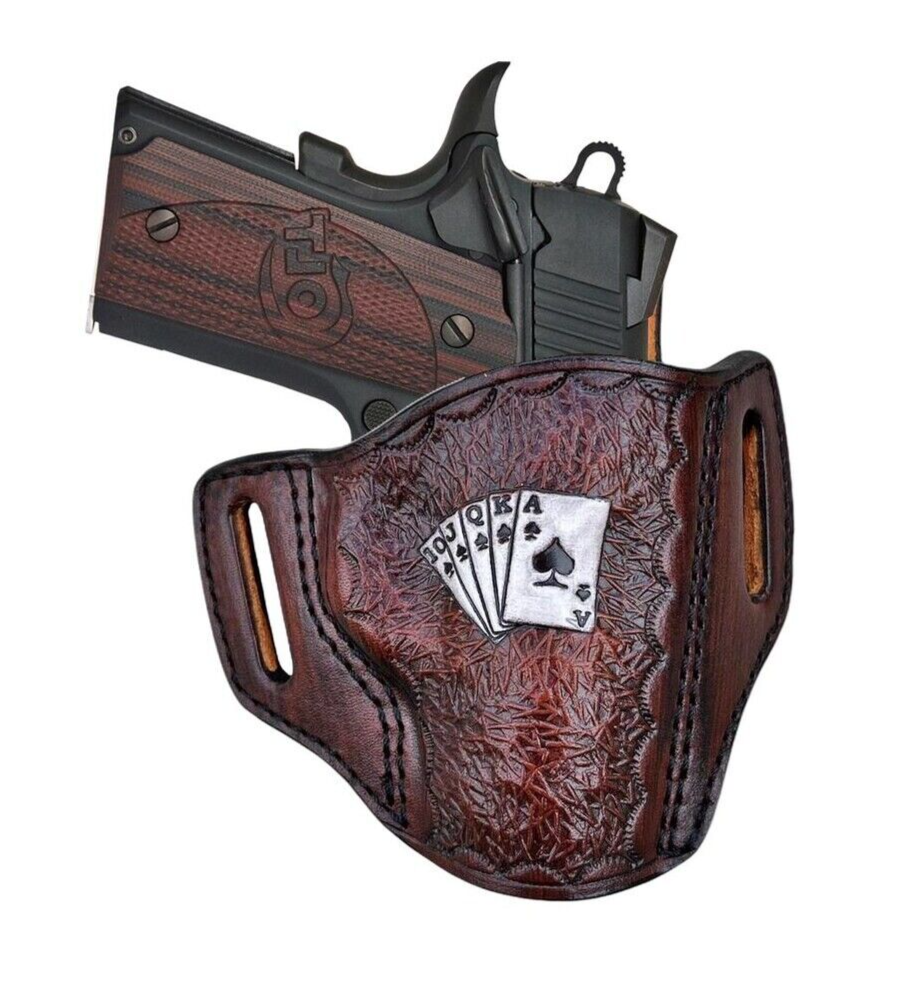 Custom Gun Leather Holster Fits Colt 1911 or Colt Defender 3 inch