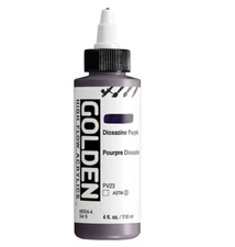 GOLDEN High Flow Acrylic Paint - Transparent Dioxazine Purple, 4 fl. oz.
