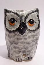 Cute Thin Grey Owl Pie Bird Vent Lownds-Pateman Babbacombe Pottery ENGLAND