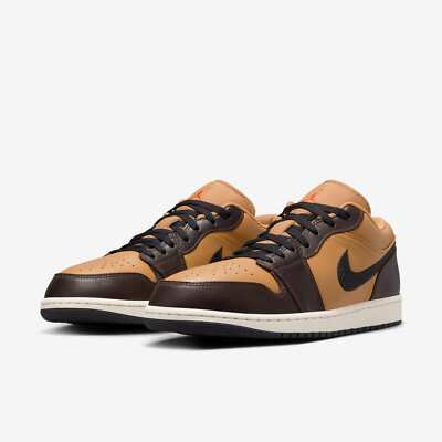 NEW sz 12 Nike Air Jordan 1 SE Low Flax Baroque Brown HQ3603 201 Nike Air Jordan 1 Low SE Shoes Flax Baroque Brown HQ3603-201  main image 4