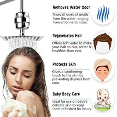 #ad Allin Exporters 15 Stage Shower Filter Tap Hard Water Softener with Replaceable $27.55