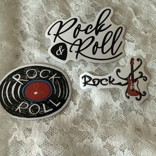 Lot Of 3 Rock And Roll Guitar Vinyl Stickers