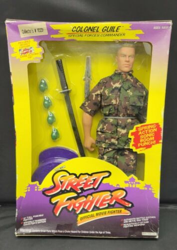 Hasbro Street Fighter Colonel Guile Special Forces Commander Toy Sealed  1993