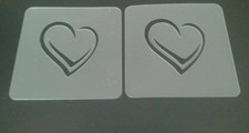 2 x heart face paint stencils reusable many times party love Valentine