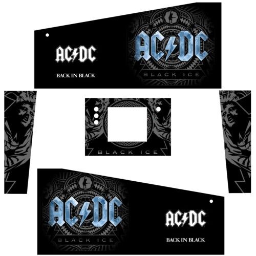Stickers ACDC pour Pincab et Flipper - Kit Déco Vinyle Complet