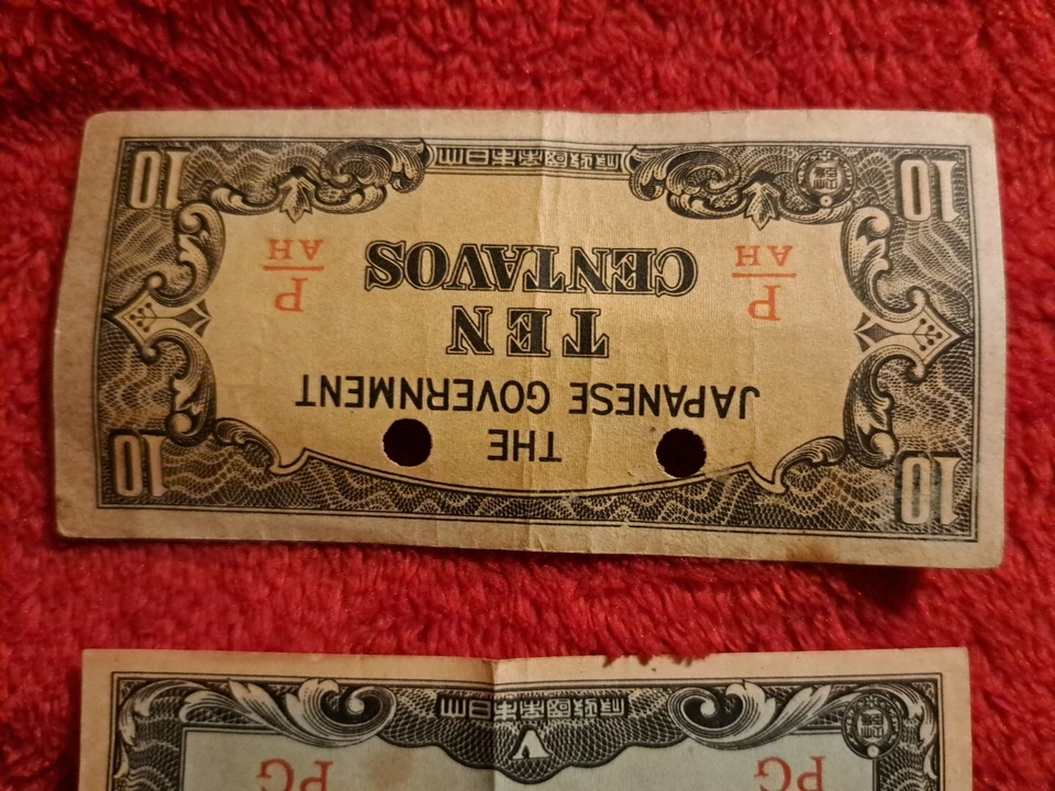 1940's THE JAPANESE Occupation GOV  NOTES- 7 Bills 2x=   1,5,10 Centavos3x 5cent - Image 4 of 4