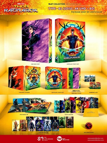 Thor Ragnarok 4K + 3D + 2D Blu-ray SteelBook WeET Sammlung Nr. 12 One Click Box Set - Bild 5 von 5