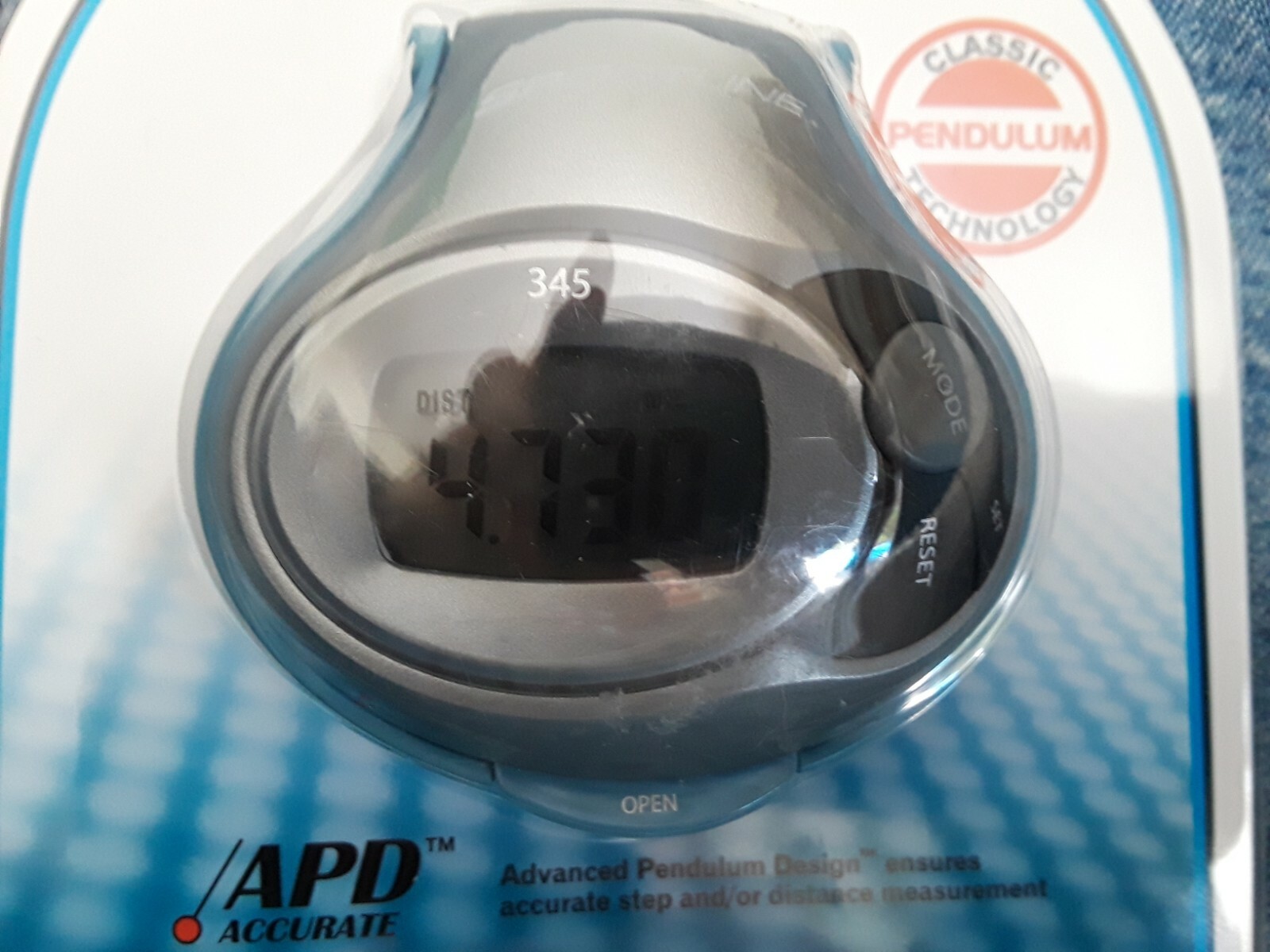 SPORTLINE 345 Pedometer Pendulum Technology Calorie Step Distance