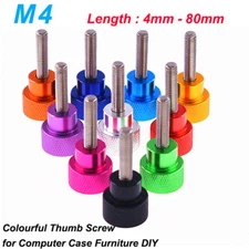 M4 Knurled Thumb Screws With Steps Hand Grip Knob Tighten Bolts L= 4mm-80mm DIY