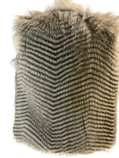 Takara Girls Vest Faux Fur Kids Small Brown Black Animal Cat Soft Cozy Kitty