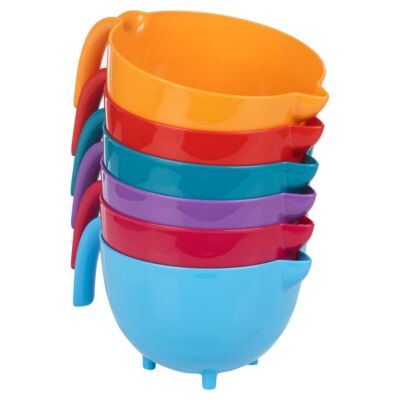 2.5L Large Plastic Mixing & Measuring Kitchen Jug Flour Water Multicolored