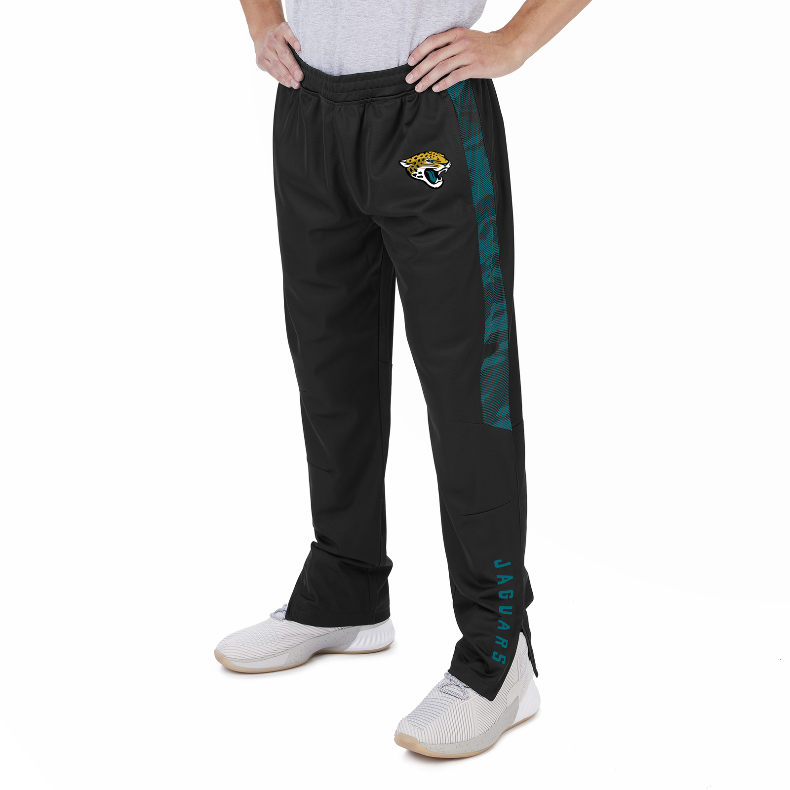 Мужские спортивные брюки Zubaz NFL Jacksonville Jaguars с камуфляжными линиями по бокам