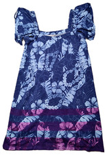 TOMMY BAHAMA Women Small Blue Purple Floral Cotton Blend Sundress