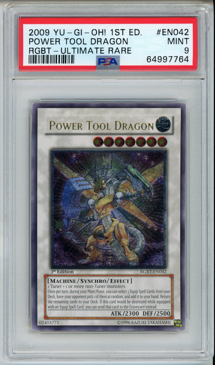 【PSA10】遊戯王 OCG POWER TOOL DRAGON #JP042 YUGIOH 1ST ED RGBT-EN042 POWER TOOL DRAGON ULTIMATE RARE PSA 9
