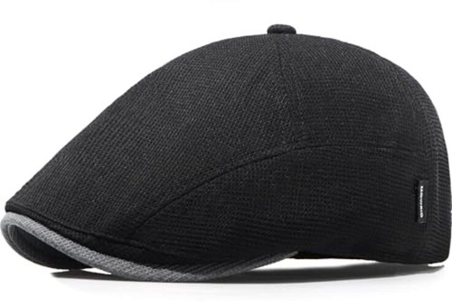 Xinveen British Retro Newsboy Hat Breathable Painter Hat Adjustment Beret Black - Picture 2 of 8