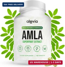 Organic Amla Capsules 1000mg Indian Gooseberry Amla Fruit Supplement Orga...