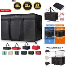 Insulated Food Delivery Bag Cooler Tote Bag for Hot Cold Food 22x14x13