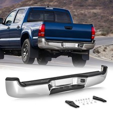 Steel Complete Chrome Rear Bumper Assembly For 2005-2015 Toyota Tacoma Pickup