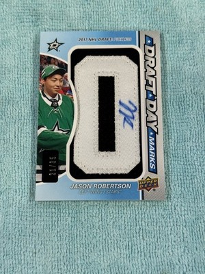 2020-21 SP Game Used JASON ROBERTSON Rookie Auto /35 Draft Day Marks ''E'' SGC 10