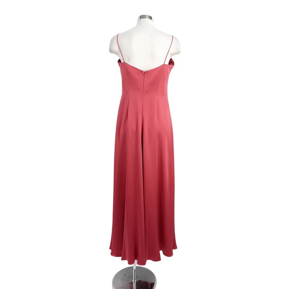 Zac Posen Coral Pink Silk Dress Beaded Empire Waist Formal Evening Gown size 6 - Image 3 of 4
