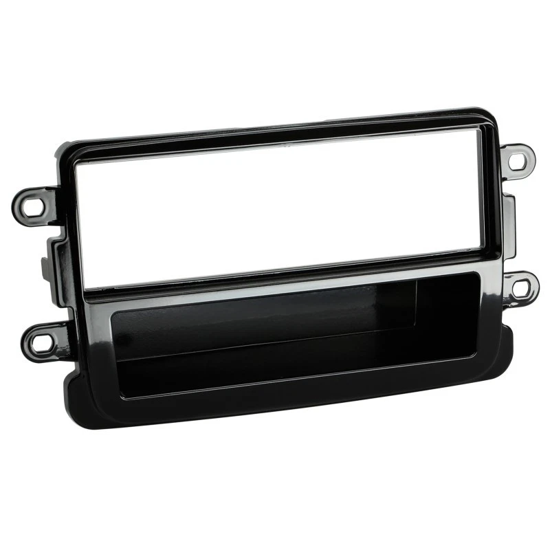 Marco montaje radio Dacia Renault Captur Lodgy Dokker Duster 1din NEGRO LACADO - Imagen 3 de 4