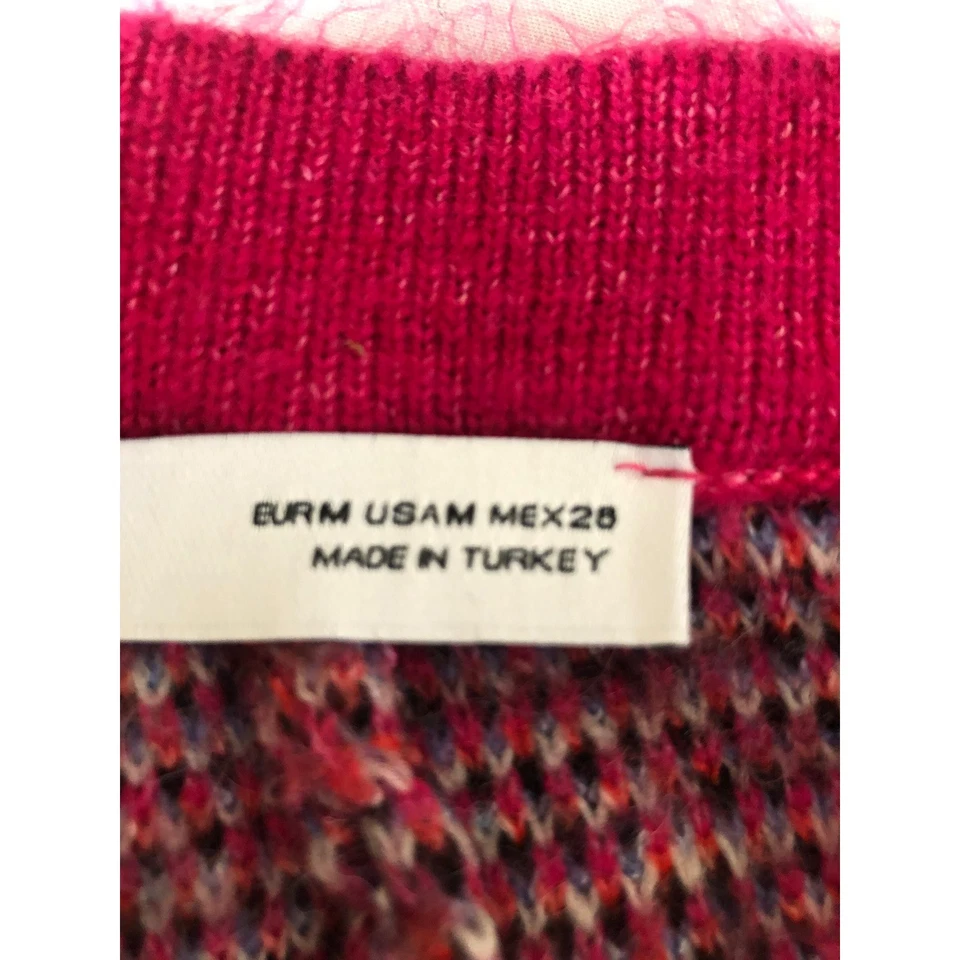 ZARA Floral Jacquard Knit Baggy Straight Leg Pants Loungewear Trousers Boho Sz M - Image 4 of 4