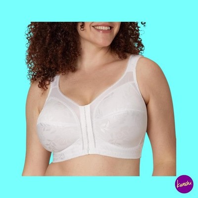 Playtex Damen Front-Close BH ohne Bügel, weiß, UK 42B | EU 95B | US 42B