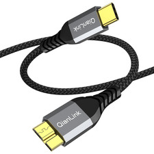 10Gbps Micro B to USB C Hard Drive Cable 1.6Ft/0.5M , USB C to External Hard Dr