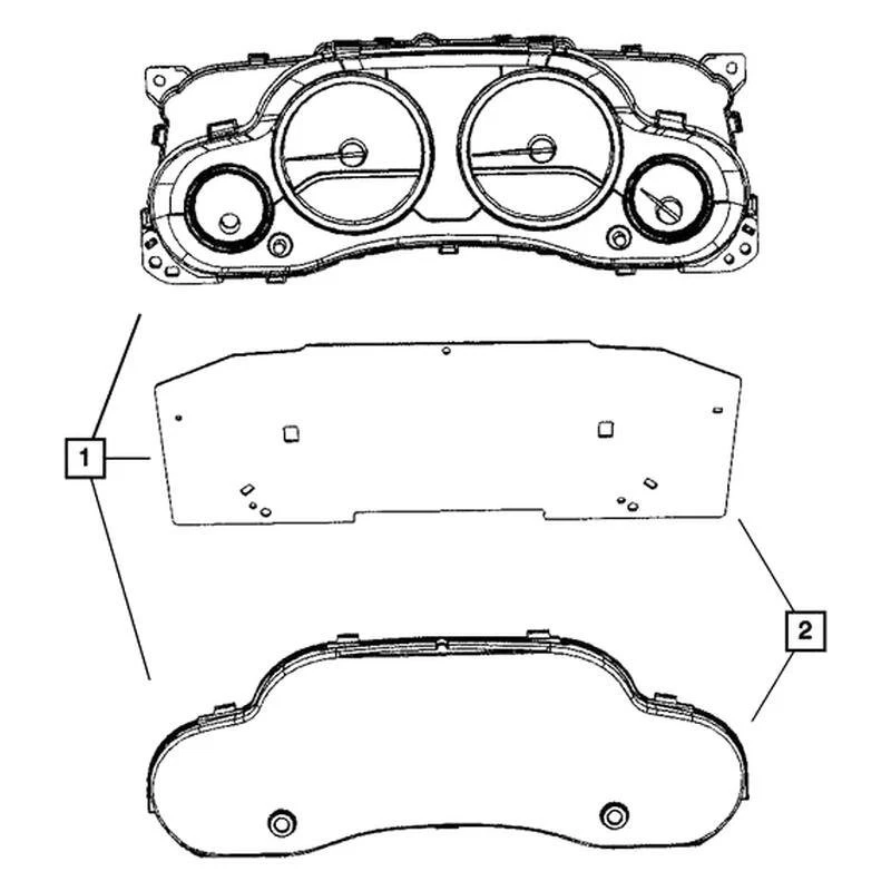 For Jeep Gladiator 2020-2021 Mopar Instrument Cluster Mask & Lens Foto 4 de 4