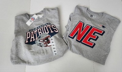 New England Patriots NFL Team Apparel Crew Neck Sweatshirt & Tee Combo Lot Sz XL
