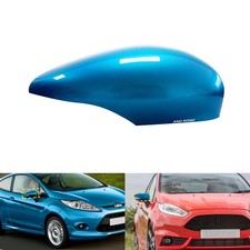 Rechts Blau Glänzend Spiegelkappen Außenspiegel für Ford Fiesta VI CB1,CCN 08-17