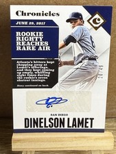 2017 Panini Chronicles - Autographs Dinelson Lamet #CA-DL Gold /49 (AU, RC)
