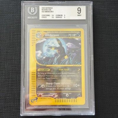 Umbreon Reverse Holo 32/144 BGS 9 Skyridge 2003 Pokemon Card English