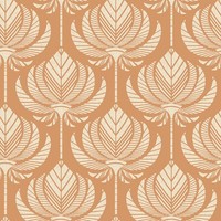 Fd26423_Seychelles Stilisierte Lotus Karnies Terrakotta Ocker Fine Decor Tapete