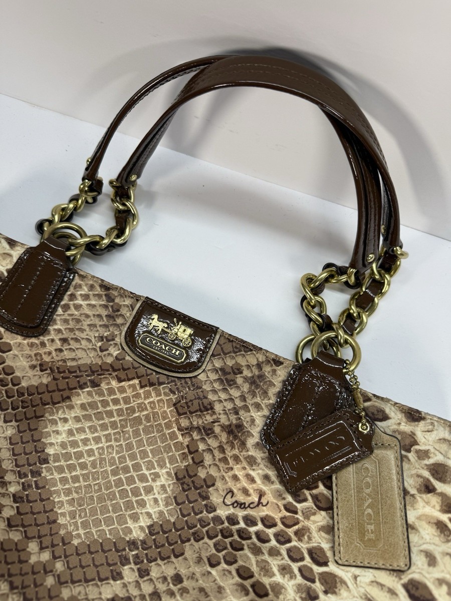 ショルダーバッグ COACH One Shoulder Python Double Pocket Coach Python Shoulder Bag Medium Bags & Handbags for Women for