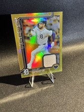 2025 Topps Series 1 - Real One Relics Riley Greene #332 Gold Foil /50 (MEM)