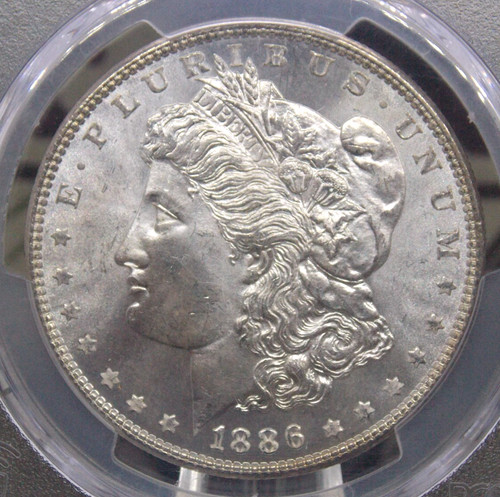1886 "P" Morgan SILVER Dollar $1 PCGS MS66 #142 Gem BU Uncirculated ECC&C, Inc.