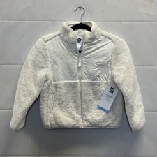 NEW Kids Members Mark Reversible Sherpa Fleece Jacket, Ivory, Size Small 6/6X