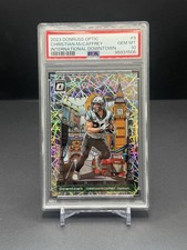 Panini 2023 Donruss Optic Downtown Christian McCaffrey #9 PSA 10 Panthers