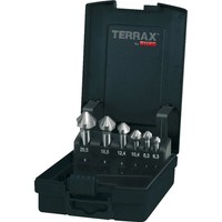 Terrax by Ruko Kegel- Und Entgratsenker-Satz 6Tlg. DIN 335 Form C 90° HSS Ø 6,3