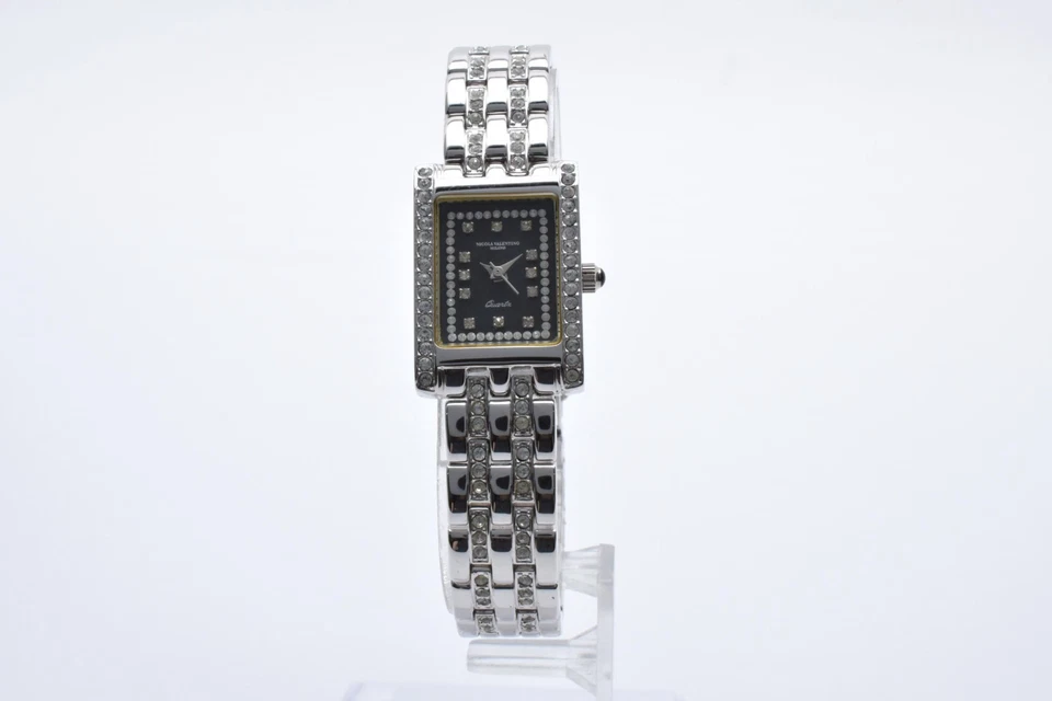 [ MINT ] Valentino NVL-7000-6 Quartz Black Dial Silver Diamonds Women's Watch - Image 4 of 4