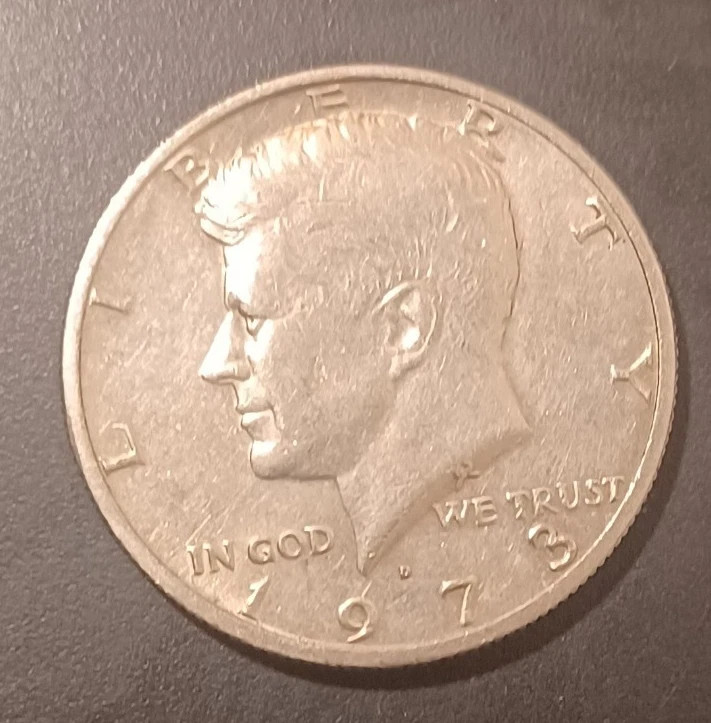 1973-D John F. Kennedy Half Dollar 50c US Coin Circulated 