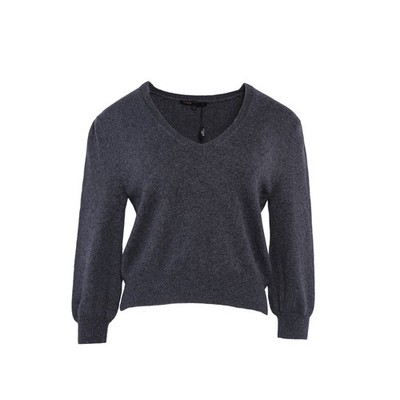 Maje Sweater Gray Knit Wool Size 36 FR Womens MFPPU00441