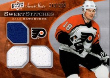 2007-08 Sweet Shot Sweet Stitches Triples #SSTDH Dale Hawerchuk Jersey /299 HKY