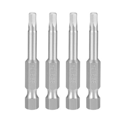 4pcs 9/64'' SAE Hex Head Wrench Drill Bit 50mm Length Magnetic Bits, Gray